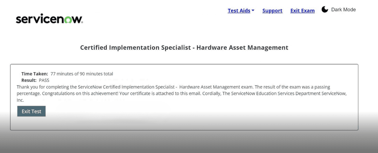 ServiceNow CIS-HAM