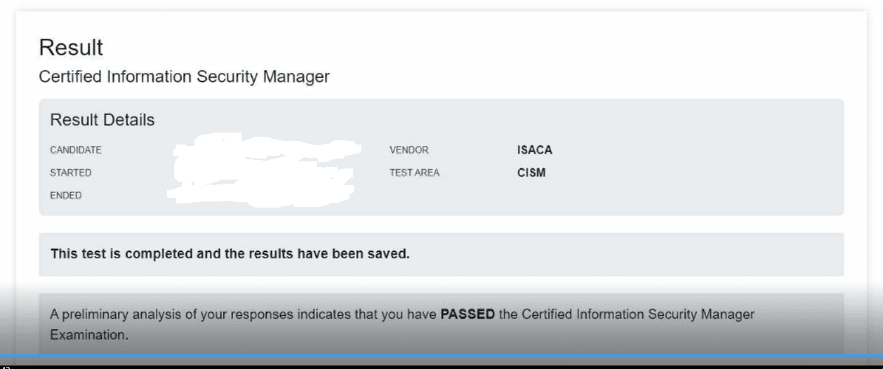 ISACA CISM