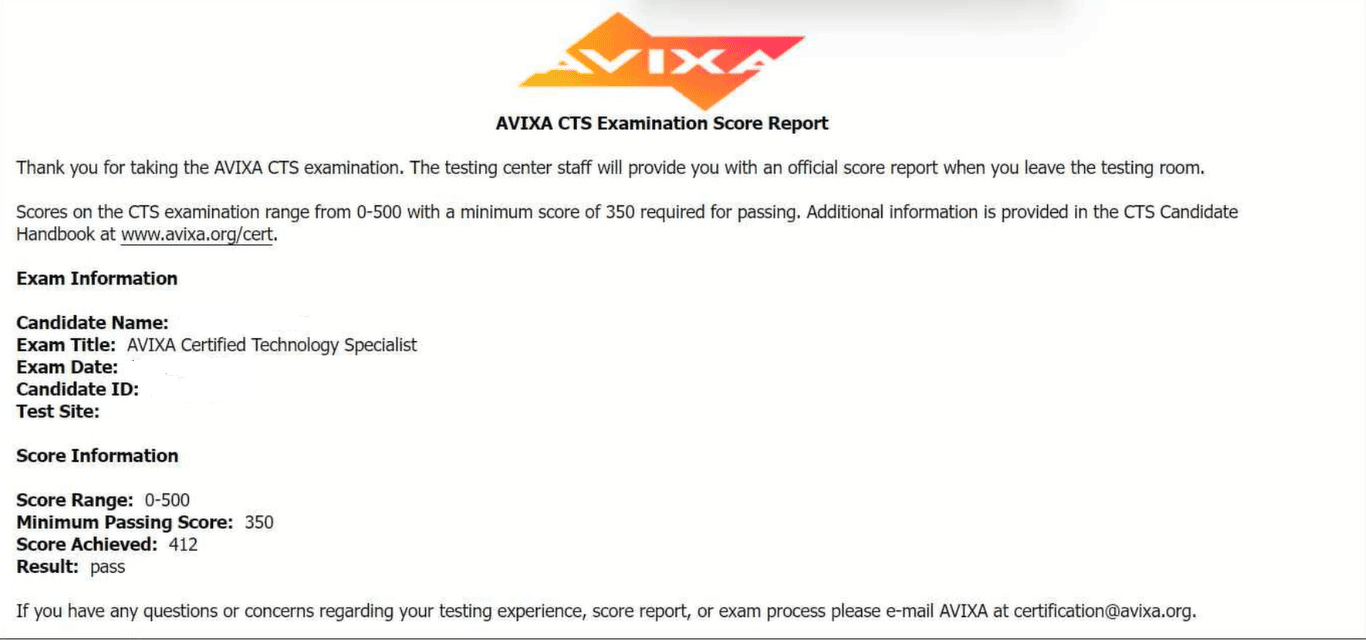 AVIXA CTS