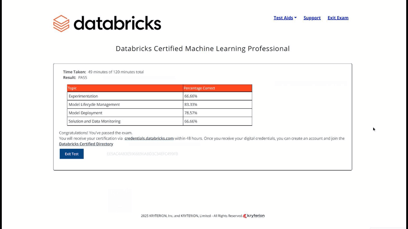 Databricks-Machine-Learning-Professional