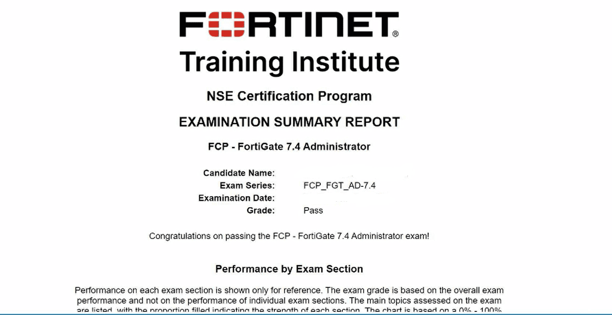 Fortinet FCP_FGT_AD-7.4