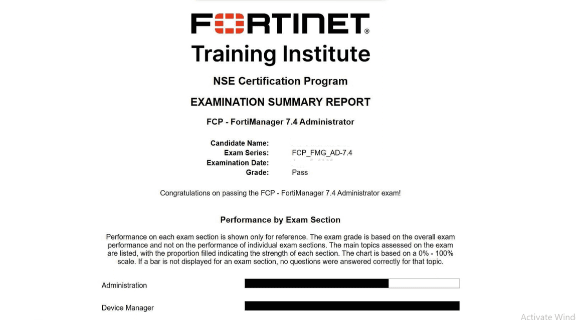 Fortinet FCP_FMG_AD-7.4