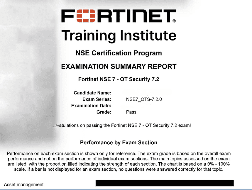 Fortinet NSE7_OTS-7.2